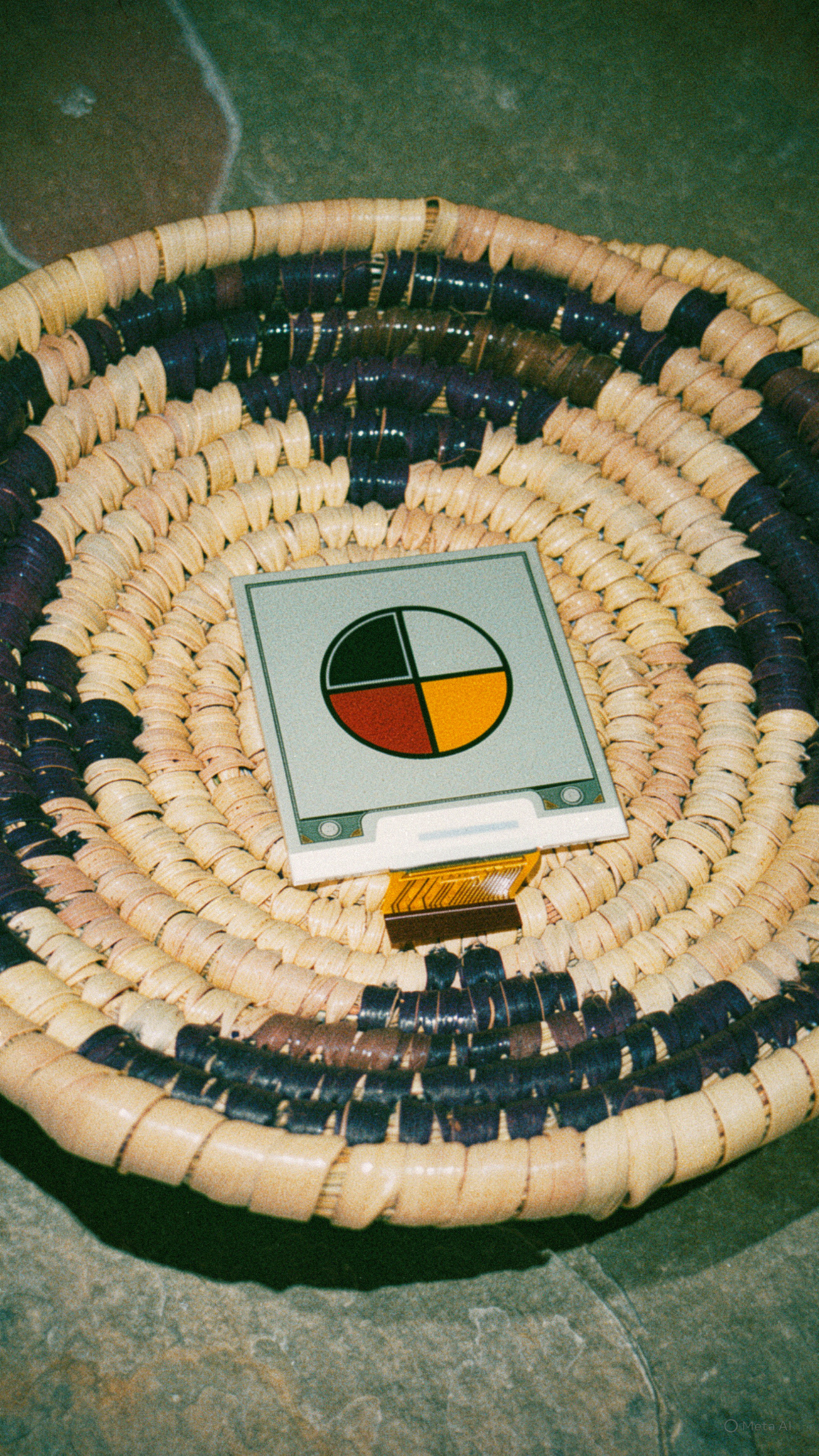 POCA Pico device on woven basket
